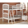 Cottage White Wood Twin over Twin Bunk Bed 02321(A)
