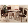 5-Pc Brown Metal Dining Set 120001/02 (CO)