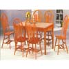 5-Pc Oak Finish Tile Top Dining Set 1215-39/08 (WD)