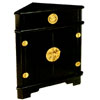 Black Finish Corner Cabinet 1246BK (ITM)