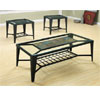 3-Pc Slate and Glass Coffee/End Table Set 55040 (WD)