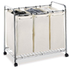 3 Section Laundry Sorter in Chrome Finish 1763(OI)