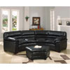 Black Leather Sectional Set 2072-2P (WD)