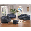 Black Leather Living Room Set 2087 (WD)