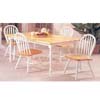 Solid Wood 5-Piece Natural/White Dinette Set 2247/2482 (Au)