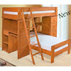 Twin/Twin Wooden Loft Bed 2455 (A)