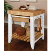 Color Story White Butcher Block Kitchen Island 270-416(PW) 