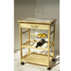 Pine Kitchen Cart With One Basket 34121(OI)