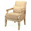 Antique Crackle Finish Arm Chair W/Pillow 3509 (CO)