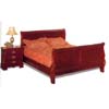 Carved Sleigh Bed In Cherry Finish 391_ (CO)