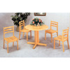 5-Pc Set Natural 40 In Round Wood Table & Chairs 4142-28(CO)