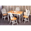5-Pc Natural/White Solid Wood Dinette Set 4147/4133 (CO)