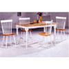 5-Pc Natural/White Solid Wood Dinette Set 4147/60/4517 (CO)
