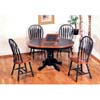 5-Pc Solid Dark Oak And Green Dinette Set 4252-84A (CO)