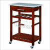 Kitchen Cart W/Granite Top  44037WENGE(LNFS45)