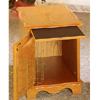 Oak Finish Magazine Cabinet With Pull Out Tray 4502 (CO)