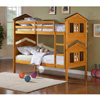Farmhouse Design Twin Over Twin Size Bunk Bed 460068(CO)