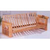 Natural Finish Futon With Magazine Rack 4846 (CO)