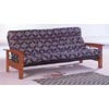 Oak Finish Wood And Metal Futon Frame 4880 (CO)