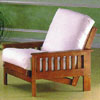 Teak Finish Futon Chair 5072 (WD)