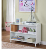 Wood 2-Tier Bookcase White Finish R1015(KBFS)