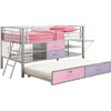 Junior Twin Locker Loft Bed with Shelves 5564096(WFS)