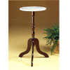 Walnut Finish Plant Stand With White Marble Top 6259 (CO)