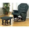Hunter Green Leatherette Cushion Glider & Ottoman 7033 (CO)