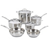 Cuisinart Chefs Classic Stainless 10-Piece Cookware Set 77-1