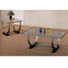Polished Nickle And Black Finish Coffee Table 720028 (CO)