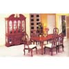 7-Piece Huntington Cherry/Gold Accent Dinette Set 8760 (A)