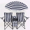 Twin Camping Chair With Cooler And Umbrella 91075 (LB)