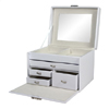 White Leather Jewelry Box With Drawers 96014(OI)