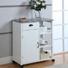 Kitchen Cart with Marble Laminate Top IRD1163(WFS)