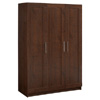 3-Door Walnut 72-inch Wardrobe Closet 13779001(OFS300)