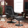 Recliner And Ottoman Black-Bonded Leather UP3703RC(SEIFS)