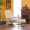Taupe Bonded Leather Recliner And Ottoman UP4932RC (SEIFS)