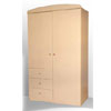 2-Door 3-Drawers Wardrobe W-4(CT)