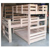 Solid Wood Custom Made Adult Triple L Shape Bunk Bed (USM)