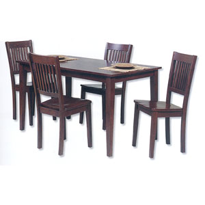 5 Pc Hardwood Dining Set 02800T23SET-01-KD (LN)