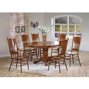 7-Pc Oak Dinette Set 1004-30/01/02 (WD)