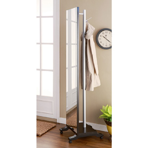 Reversible Two-sided Coat Rack with Vanity Mirror 12114980(O