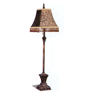 Antique Finish Buffett Lamp With Fabric Shade 1503 (CO)