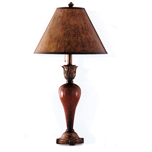 Antique Red Wood Finish Table Lamp 1799 (CO)