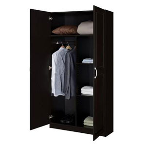 Two Door Wardrobe Cabinet in Espresso 205703185(HDFS)