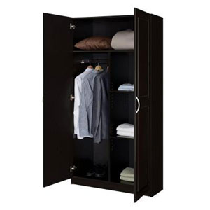 Two Door Wardrobe Cabinet in Espresso 205703185(HDFS)