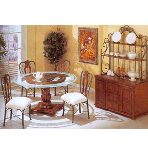 Glass Top Dining Set F2197/1096 (PX)