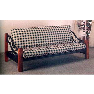 Metal Futon Frame With 3 In. Wood Posts 2381 (CO)