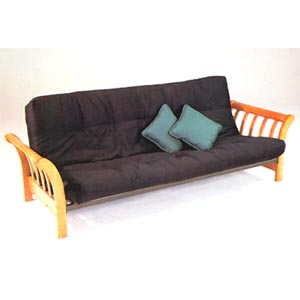 Oak Finish Sleigh Futon Bed 2424 (A)