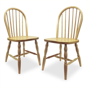 Windsor Dining Chair in Natural Finish (Set of 2) (WWFS)